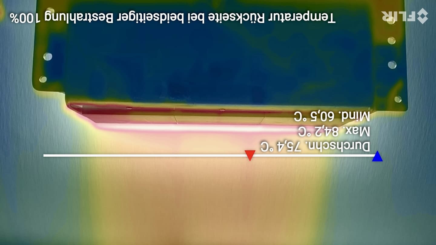 Bild einer Kartonmaschine mit Streichmaschine. Im Vordergrund eNIR-Trockner von Compact Engineering, im Hintergrund Impact-Strahler